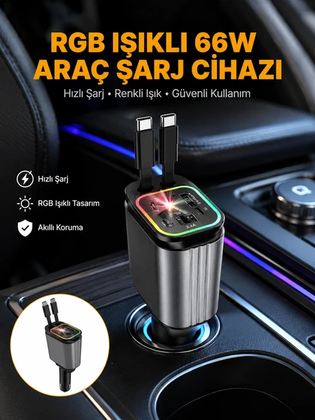 Kia, Seat, Mazda, Mitsubishi Araçlar İçin Çok Fonksiyonlu Araç Şarj Adaptörü Yeni Nesil ürün görseli 1