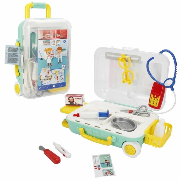 S00004676 DOKTOR SET ÇEKÇEKLİ BAVUL 18 PRÇ ürün görseli 1