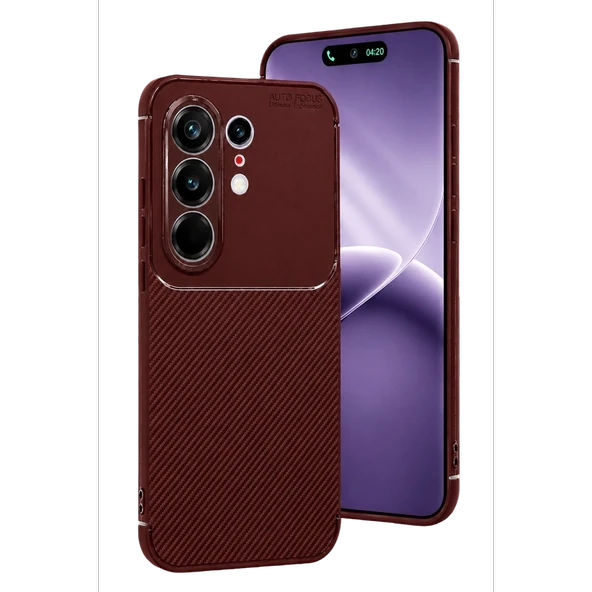 Tecno Camon 50 Pro 5g Auto Focus Karbon Kapak - Bordo ürün görseli 1