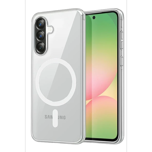 Samsung Galaxy A27 5g Combo Sert Şeffaf Magsafe Kapak - Şeffaf ürün görseli 1