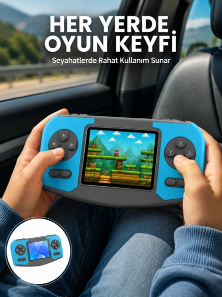Çocuklara Özel Retro Oyun Konsolu Portatif Eğlence Cihazı ürün görseli 1
