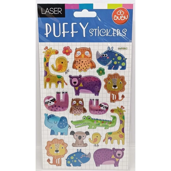 Bu-Bu Damla Sticker Karışık Hayvanlar PUF-6207 ürün görseli 1