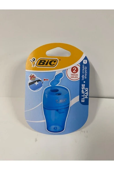 Bic Maxi Ellipse Kapak İkili Kalemtıraş Blister 9505181 (Karışık Renk 1 Adet) ürün görseli 1
