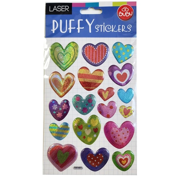 Bu-Bu Damla Sticker Kalp 12,5x23,5 PUF-6211 ürün görseli 1