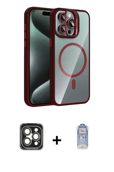 MARSİLYAN™- iPhone 15 Pro Max Kılıf Yadigar Asil Koleksiyonu - Siyah Joko Magic 5D Cam + PVD Metal Kamera Lens - GI ürün görseli 1