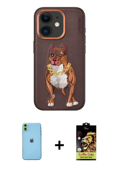 MARSİLYAN™- iPhone 11 Kılıf Nova Form Koleksiyonu - Siyah Buffer Cam Ekran Koruyucu + Neon Fosforlu Kamera Lens - YL ürün görseli 1