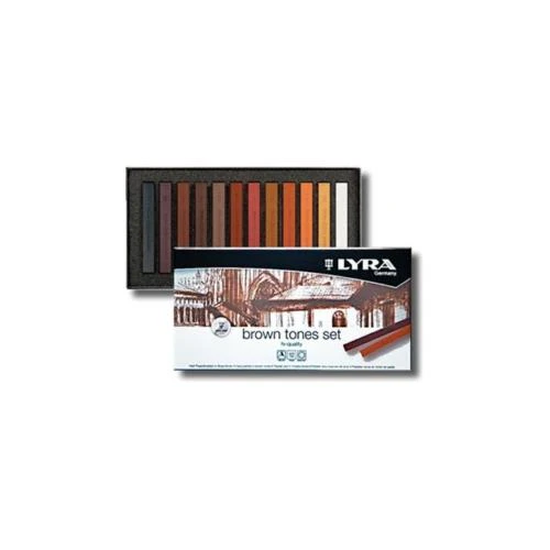 Lyra Polycrayons Soft Toz Pastel Boya12 Li Kutu Kahverengi L5641121 ürün görseli 1