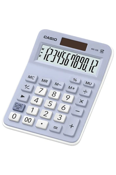 Casio Hesap Makinesi Masa Üstü 12 Hane Açık Mavi Mx-12B-Lb ürün görseli 1