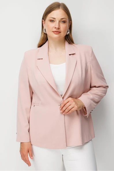 50151 GİLDA TEK DÜĞME CEKET - Resim 3