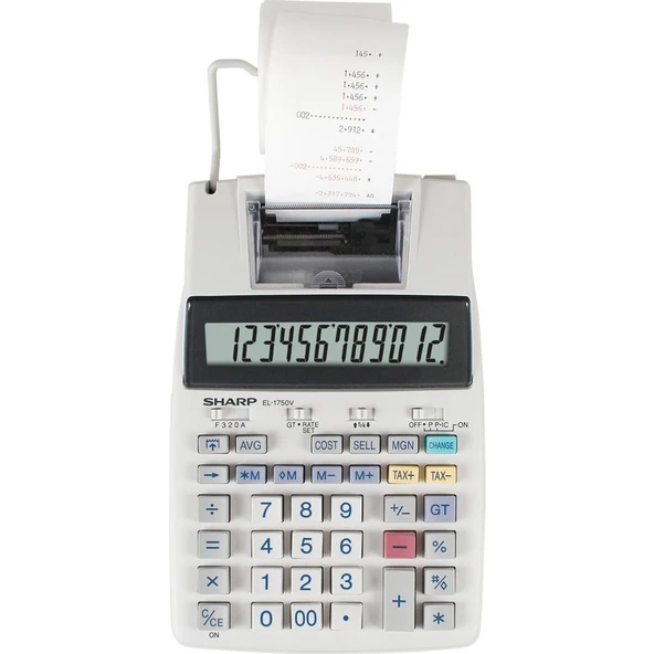 Sharp EL-1750V 12 Hane Şeritli Hesap Makinesi - Resim 3