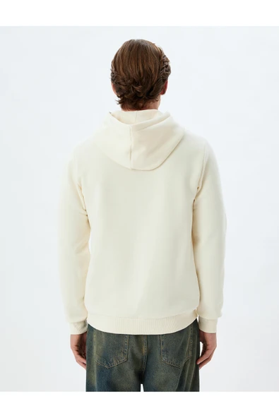 Koton Kapşonlu Sweatshirt Basic Pamuk Karışımlı - Resim 4