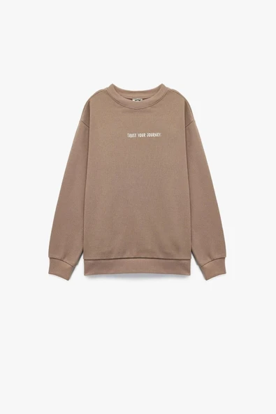 Koton Erkek Çocuk Pamuklu Uzun Kollu Bisiklet Yaka Baskılı Sweatshirt ürün görseli 1