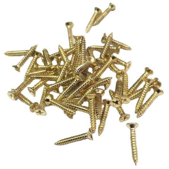 Sarı 1000 Adet Klips Vidası 2,2x13 mm YHB - Konik Başlı Kutu, Sandık, Ayak, Askı,  Mini Vida ürün görseli 1