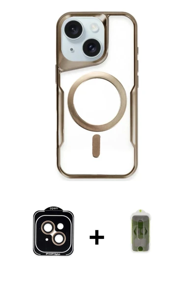 MARSİLYAN™- iPhone 14 Kılıf Yadigar Klasik Özel Seri - Siyah Joko Magic 5D Hayalet Cam + PVD Metal Kamera Lens - TU ürün görseli 1