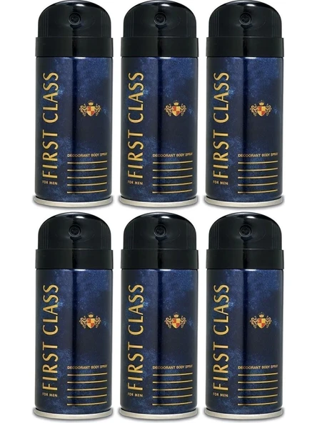 6 Adet X First Class Deodorant Spray 150 Ml ürün görseli 1