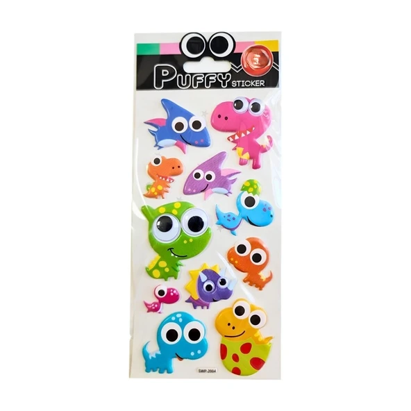 Oynar Gözlü Sticker Dinazorlar ürün görseli 1