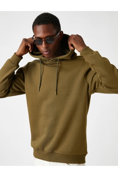 Koton Erkek Kapşonlu Sweatshırt - Resim 6