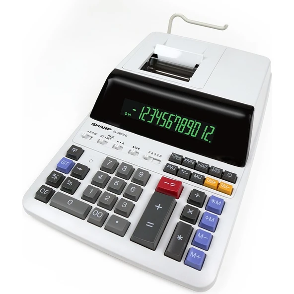 Sharp EL-2607LG 12 Hane Şeritli Hesap Makinesi ürün görseli 1