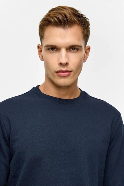 Hipatu Süvari Regular Düz Bisiklet Yaka Sweatshirt - Resim 5