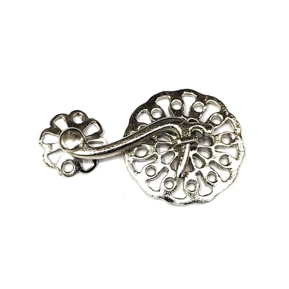 Nikel 50 Adet Zamak Çengel Kilit 56x33 mm - Yuvarlak, Karşılıklı Mobilya, Dolap, Sandık, Kutu, Kapak Çengel Kilidi ürün görseli 1