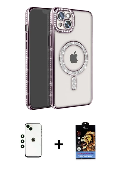 MARSİLYAN™- iPhone 14 Kılıf Zirve Doku Prime - Siyah Buffer Hayalet Cam Ekran Koruyucu + Shine Kamera Lens - YL ürün görseli 1