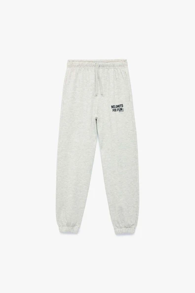 Koton Çocuk Baskı Detaylı Beli Lastikli Pamuklu Oversize Jogger Eşofman Altı ürün görseli 1