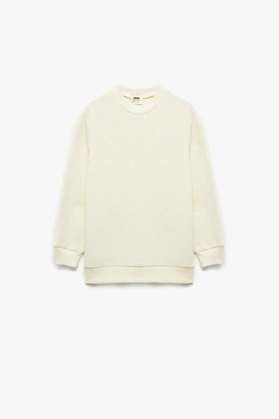 Koton Erkek Çocuk Pamuklu Uzun Kollu Bisiklet Yaka Basic Sweatshirt ürün görseli 1