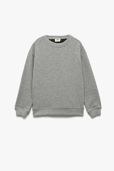 Koton Erkek Çocuk Uzun Kollu Bisiklet Yaka Baskılı Pamuklu Sweatshirt ürün görseli 1