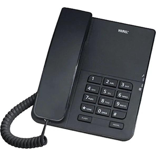 Karel TM140 Siyah Analog Kablolu Telefon - Resim 2