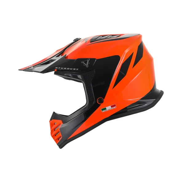 SWAY 618 Startust Çocuk Cross Kaskı Bisiklet Motosiklet Enduro Kask XL Beden Turuncu Çocuk Kaskı ürün görseli 1