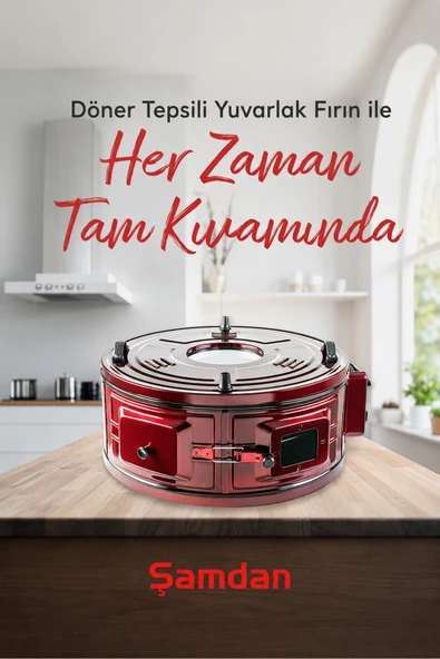 Şamdan J426 1000t Lüx Büyük Termostatlı Yuvarlak Döner Fırın 1000-t ürün görseli 1
