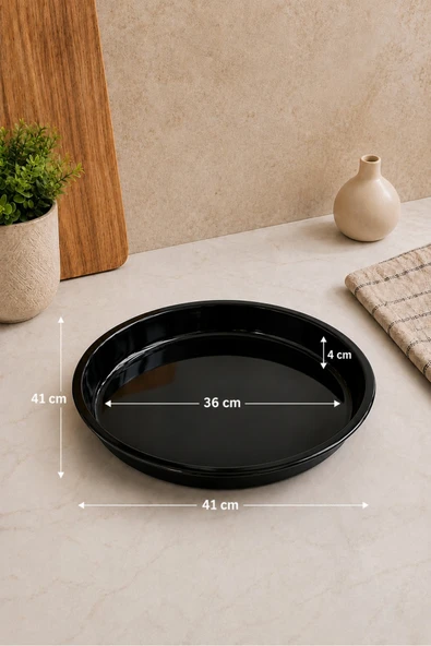 Şamdan Yuvarlak Fırın Tepsisi 41 Cm - Resim 2
