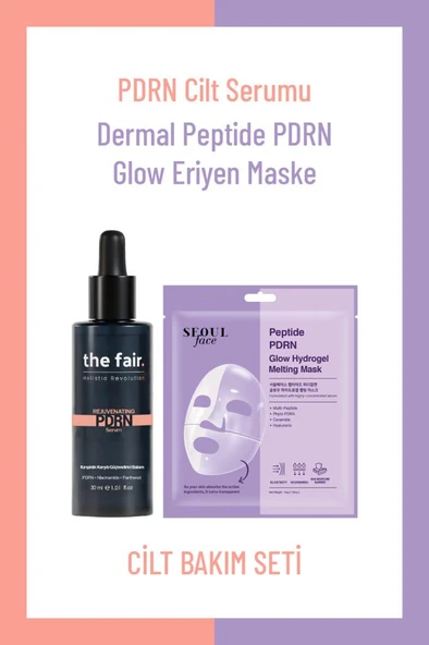 the fair. PDRN Somon DNA Serum Peptid PDRN Hidrojel Kore Maskesi Cilt Yenileyici Yaşlanma Karşıtı İkili Bakım Seti ürün görseli 1