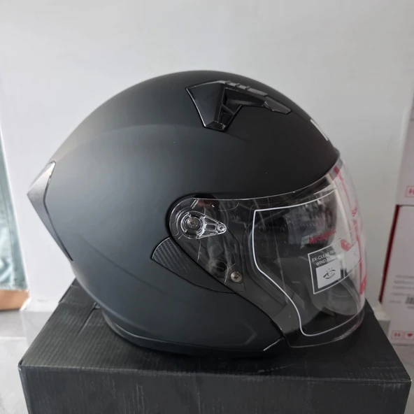 ÇENESİZ KASK JK528-1 MGE VİZÖRLÜ MAT SİYAH XL ürün görseli 1