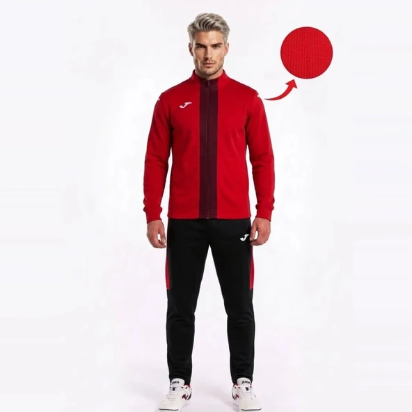 Joma 9212423 Stadio Erkek Eşofman Takımı - Kırmızı/Siyah ürün görseli 1