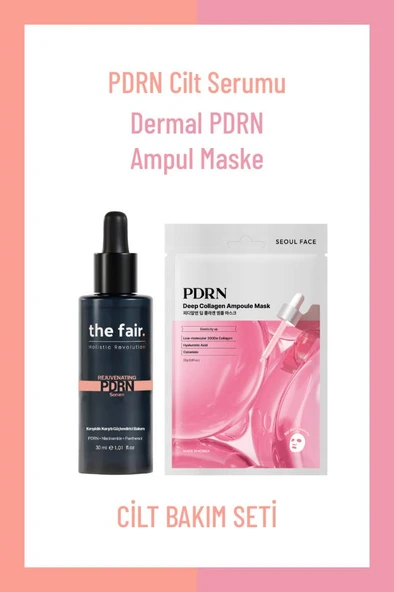 the fair. PDRN Somon DNA Serum & Somon DNA Ampul Maske Yaşlanma Karşıtı Kore Bakım İkili Seti ürün görseli 1
