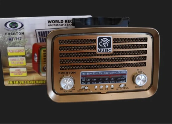 Everton RT-717  Bluetooth-USB-SD-AUX-TF Nostaljik Radyo ürün görseli 1