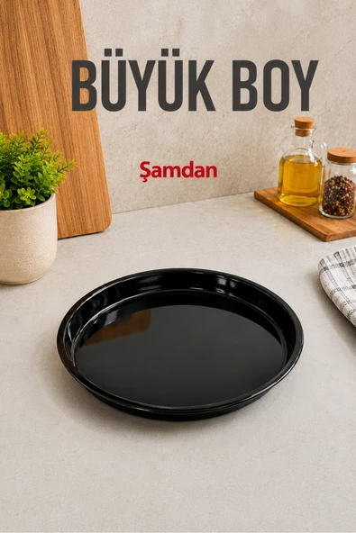 Şamdan Büyük Boy Yuvarlak Fırın Tepsisi 48 Cm ürün görseli 1