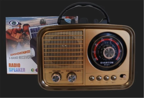 Everton RT-677  Bluetooth-USB-SD-AUX-TF Nostaljik Radyo - Resim 2