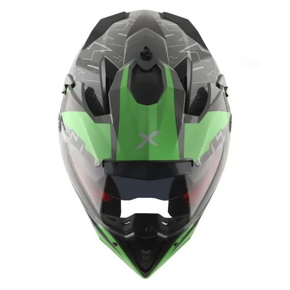 CROSS KASK VİZÖRLÜ AXOR YEŞİL GRİ L - Resim 5