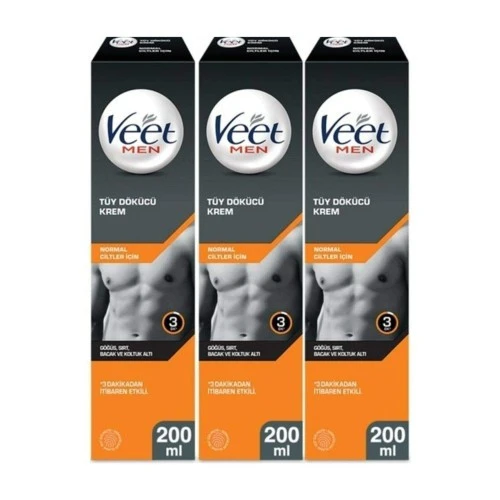 Veet Men Tüy Dökücü Krem Normal 200 ml 3 Adet ürün görseli 1