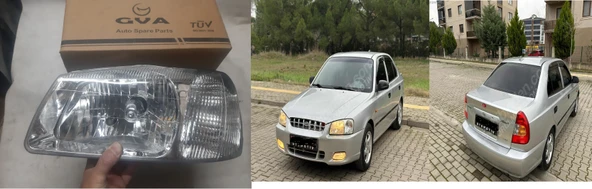 DEFOSU VAR Hyundai Accent milenyum-(00-03) Far 2000 DEN 2003 yılına kadar SOL şoför tarafı ürün görseli 1