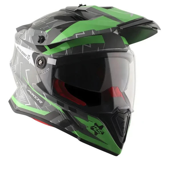 CROSS KASK VİZÖRLÜ AXOR YEŞİL GRİ L ürün görseli 1