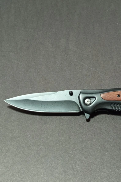 Depotrend BS-7 İthal Rulmanlı Yarı Otomatik  Ahşap Detaylı Çakı (22 cm) ürün görseli 1