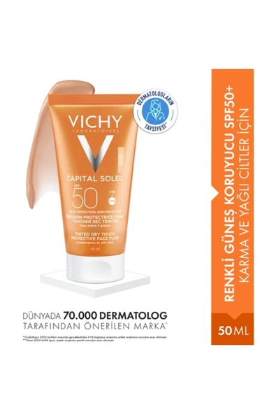 Vichy Capital Soleil Spf50+ Güneş Koruyucu Bb Emülsiyon 50 Ml - Renkli ürün görseli 1