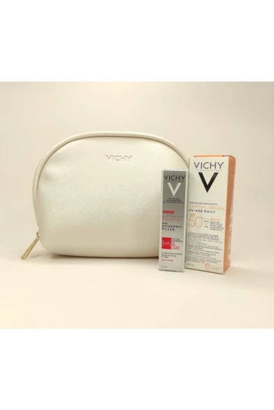 Vichy Capital Soleil Spf50 Uv-age Daily Güneş Koruyucu Kremi 40 ml Liftactiv H.a Serum Çanta Hediyeli ürün görseli 1