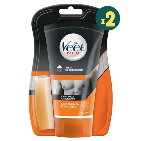 Veet Men Duşta Erkeklere Özel Tüy Dökücü Krem 150 ml 2 Adet ürün görseli 1