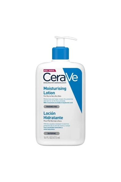 CeraVe Nemlendirici Losyon Kuru Ciltler Seramid ve Hyalüronik Asit İçerikli Yüz Vücut 473ml ürün görseli 1