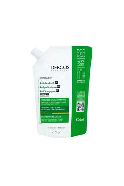 Vichy Dercos Kepek Karşıtı Kuru Saçlara Özel Yeniden Doldurulan Şampuan 500ml ürün görseli 1