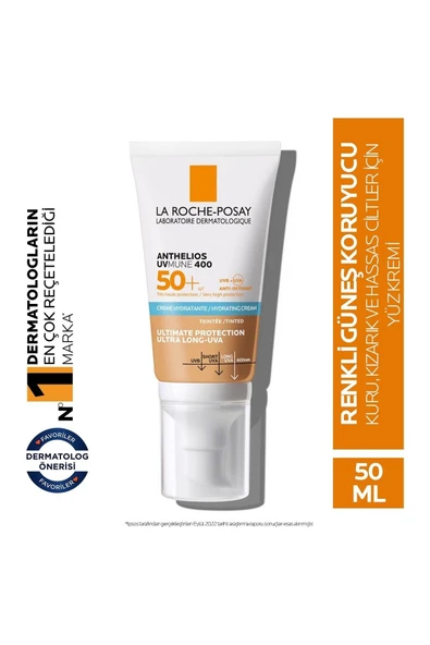 La Roche Posay Anthelios Uvmune Spf50+ Hassas Ve Kuru Ciltler Için Nemlendirici Yüz Güneş Kremi 50 ml ürün görseli 1